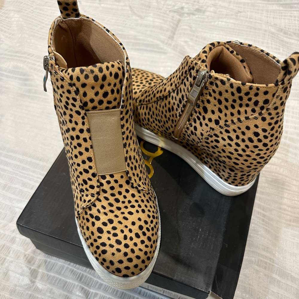 Cheetah Wedge Sneakers